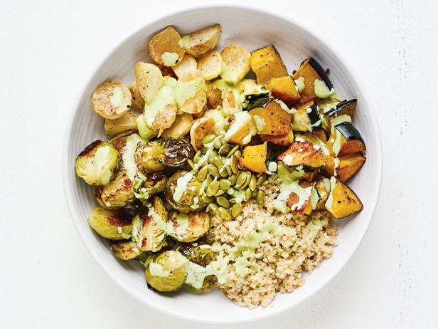 Roasted Fall Vegetable Glow Bowl - Mindful by Sodexo Recipes