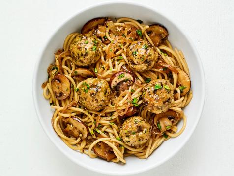 Spaghetti with Turkey Marsala Meatballs