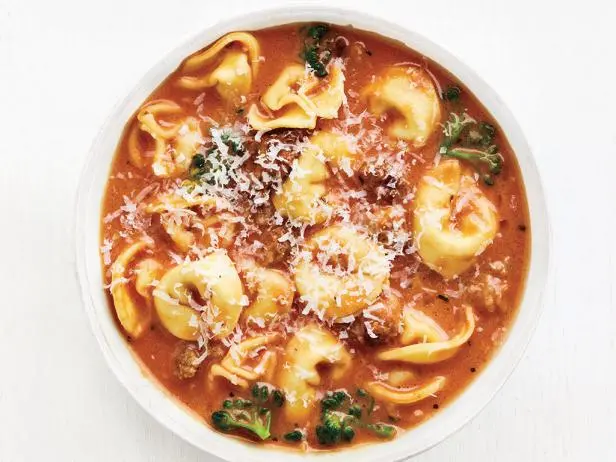 Tortellini Soup with Sausage and Broccolini Recipe | Food Network ...