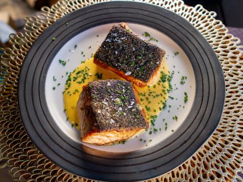 Crispy Skin Salmon with Yuzu Hollandaise