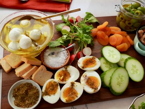 Scallion-Marinated Labneh Balls