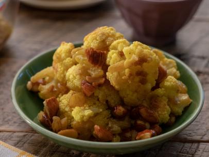 Beauty Shot of Molly Yeh's Cold Curried Cauliflower as seen on Girl Meets Farm, Season 12.