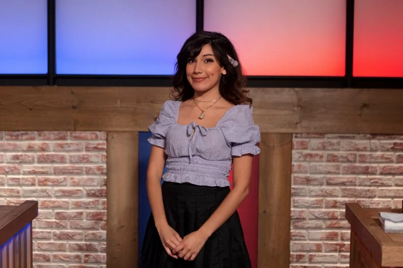 Recruit Sabrina Rios poses, as seen on Worst Cooks in America, Season 25.