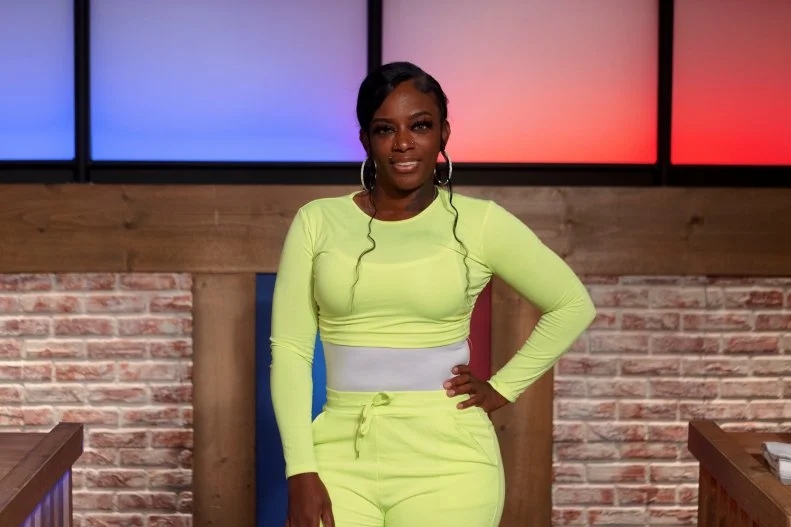 Recruit Tessica Brown poses, as seen on Worst Cooks in America, Season 25.