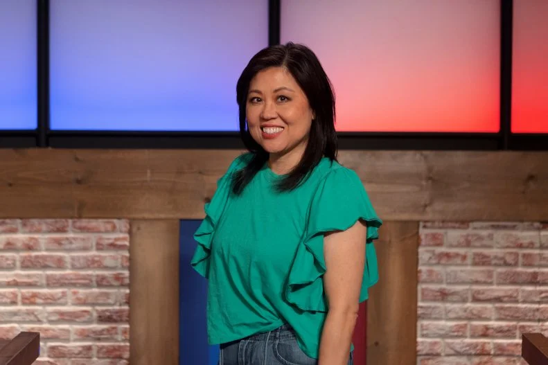 Recruit Tina Kim poses, as seen on Worst Cooks in America, Season 25.