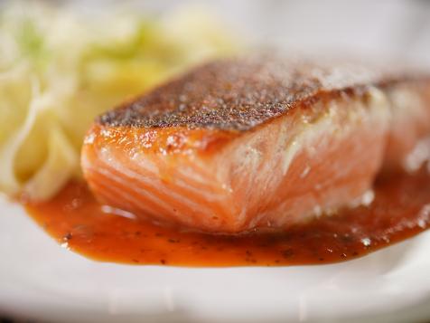 Pan Roasted Salmon with Blood Orange Sauce