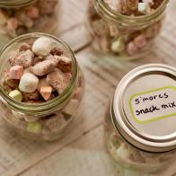 Beauty shot of Molly Yeh's S'mores Snack Mix, as seen on Girl Meets Farm Season 12.
