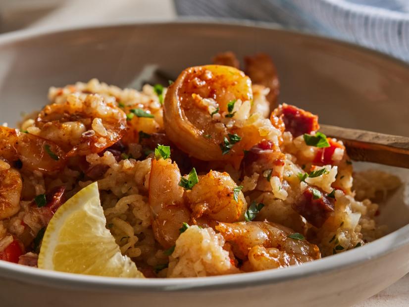 Healthy Rice Cooker Garlic Shrimp with Chorizo Recipe | Food Network
