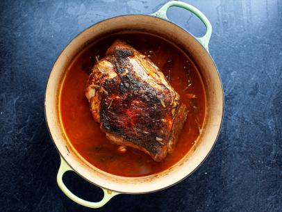 Close-up of Perfect Paprika Pork Shoulder, as seen on The Pioneer Woman, season 33.