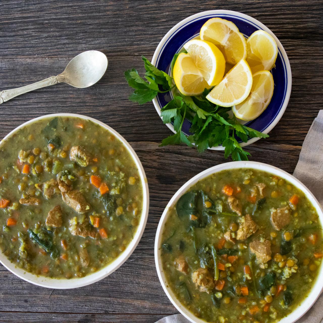 h*t I Bake: Lentil Soup made with Homemade Lamb Stock