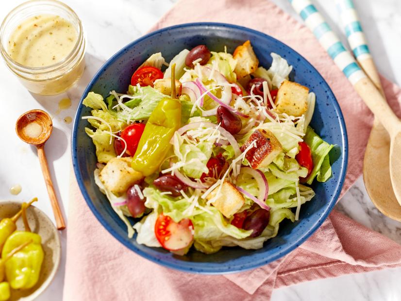 Close-up of Italian Resto Salad, as seen on Mary Makes It Easy, Season 2.