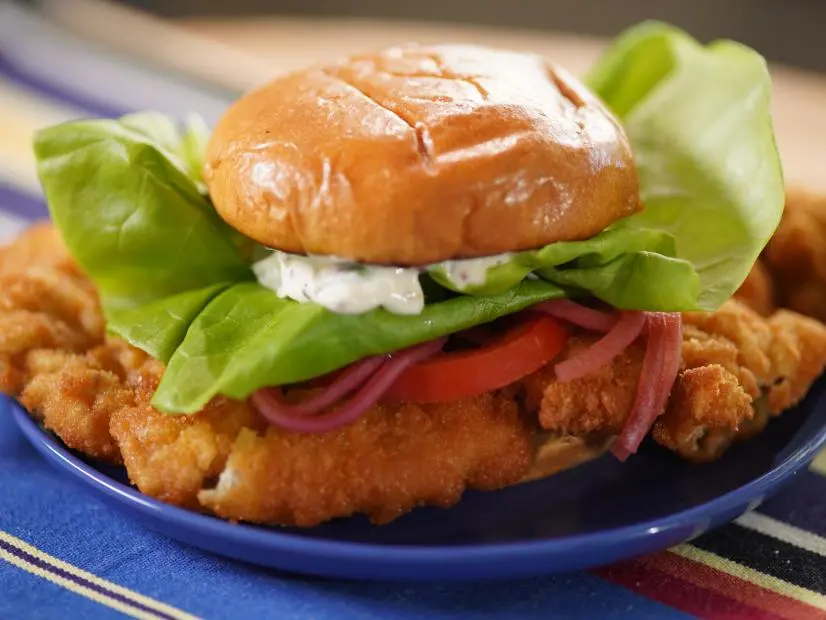 Indiana Breaded Pork Tenderloin Sandwich Recipe | Jeff Mauro | Food Network