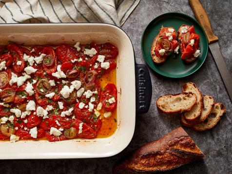 Tomato Confit with Goat Cheese and Herbs