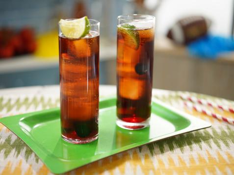 Rum and Cherry Cola Cocktail