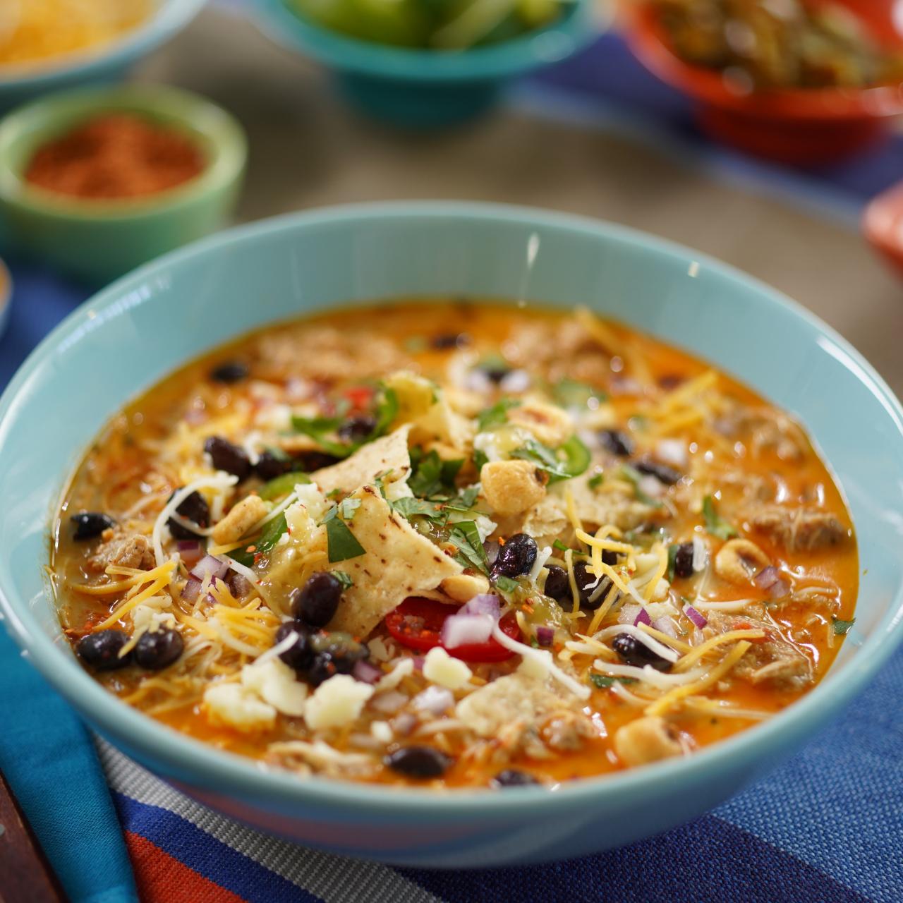 Creamy Crockpot White Chicken Chili - Little Sunny Kitchen