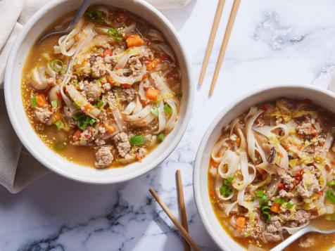 Healthy 40-Minute Pork, Pepper and Rice Noodle Soup