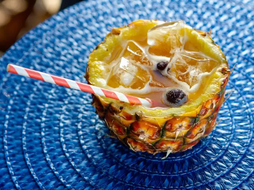 Michael Voltaggio's Passionfruit and Pineapple Cocktail, as seen on Guy's Ranch Kitchen, season 6.