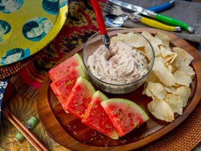 Michael Voltaggio’s Whipped Spam and Taro Chips Dip, as seen on Guy's Ranch Kitchen, season 6.
