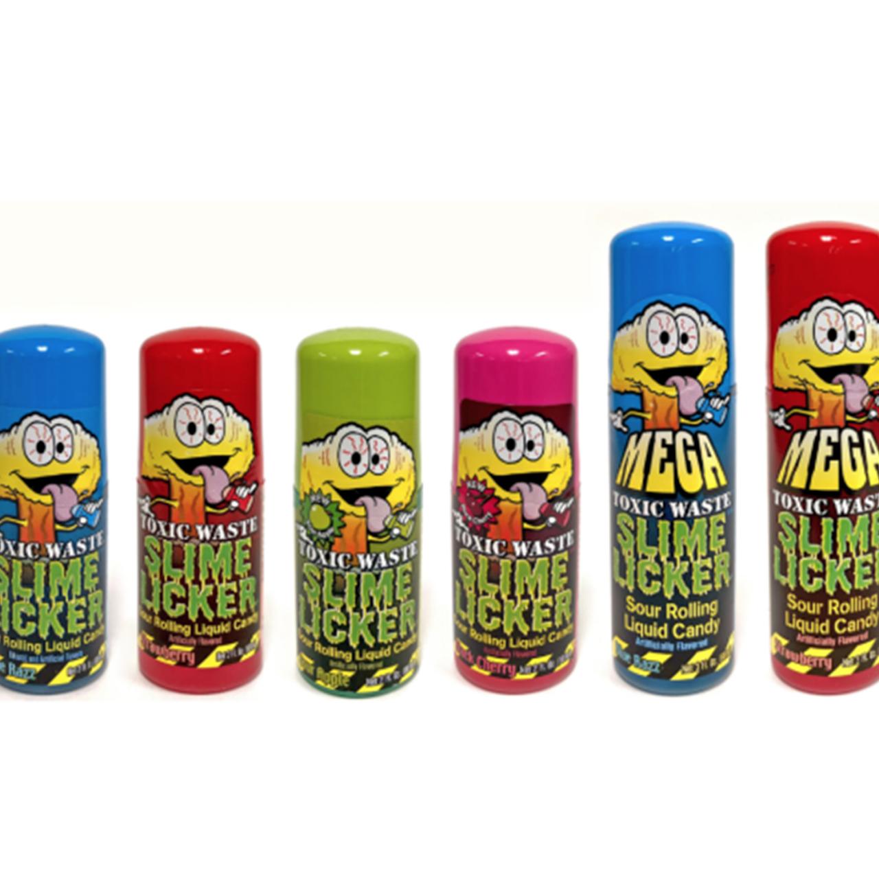 Toxic Waste Slime Licker Sour Mega Rolling Liquid Candy, Variety 2