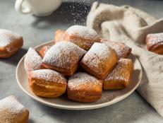 Homemade New Orleans French Beignets with Powdered Sugar