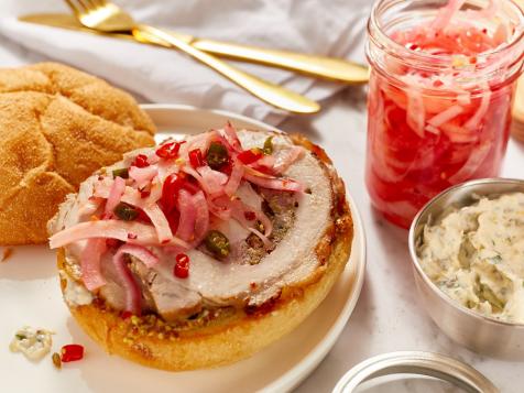 Porchetta-ish Sandwiches with Caper Mayo and Picked Fennel