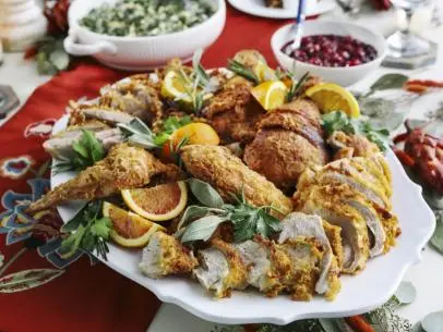 Kardea Brown's Chicken Fried Turkey with Spicy Cranberry Sauce.