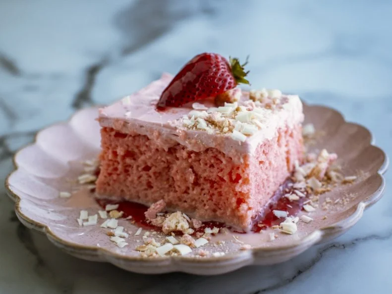 Close-up of Strawberry Cake