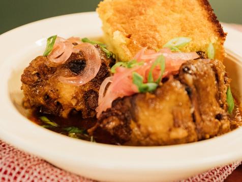 Smothered Oxtails and Hatch Chile Cornbread