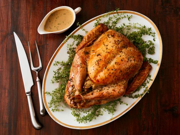 Prosecco-Roasted Turkey with Gravy.
