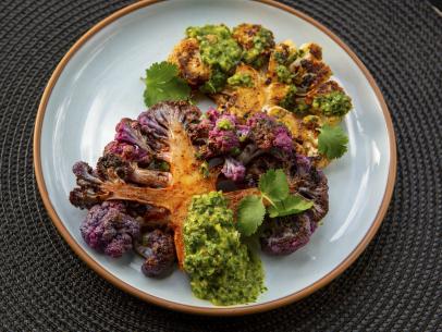 Hunter FIeri’s Charred Cauliflower with Chimichurri, as seen on Guy's Ranch Kitchen.