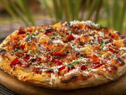 Hunter Fieri’s Prosciutto & Mozzarella Neapolitan Pizza, as seen on Guy's Ranch Kitchen.