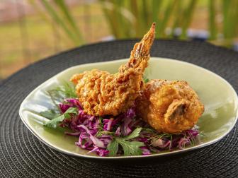 Joe Sasto’s Yuzu Pepper Chicken Wings & Red Cabbage Fennel Slaw, as seen on Guy's Ranch Kitchen.