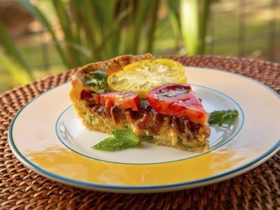 Aarti Sequeira;s Tomato Chaat Pie, as seen on Guy’s Ranch Kitchen.