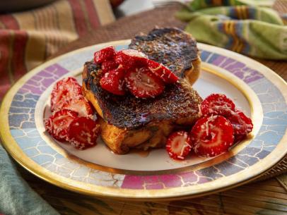 Adam Sobel’s Strawberry Coconut Crème Brûlée French Toast, as seen on Guy's Ranch Kitchen.