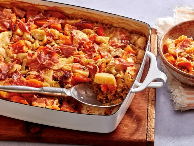 Winter Vegetable and Wild Rice Casserole
