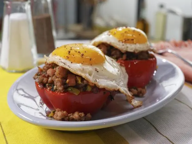 Western Omelet Stuffed Peppers Recipe - Chef's Resource Recipes