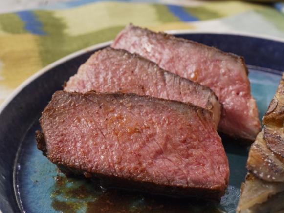 Reverse Sear Rib Eye With Steak Sauce Powder Recipe | Jeff Mauro | Food ...