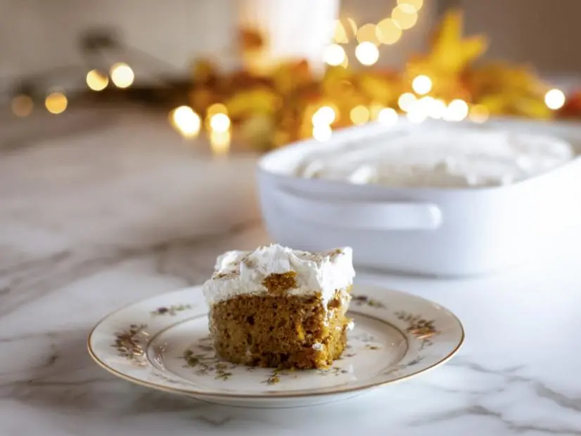 Close-up of Pumpkin Cream Cake