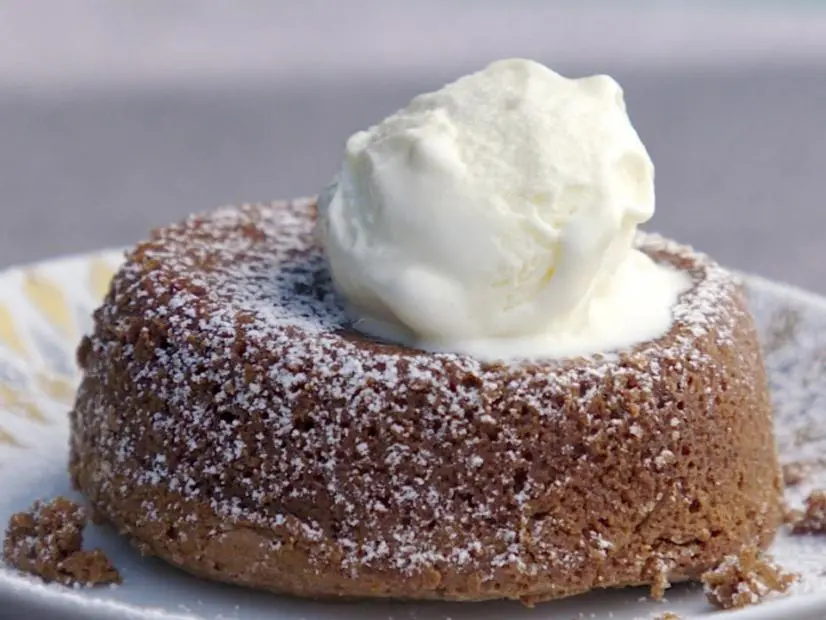 Chile Molten Cake, as seen on Food Network's Symon's Dinners Cooking Out, Season 5.