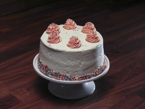Mini Almond Cake with Lemon Curd and Buttercream Frosting