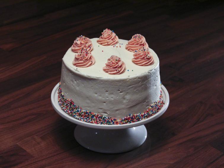 Mini Almond Cake with Lemon Curd and Buttercream Frosting Recipe Food