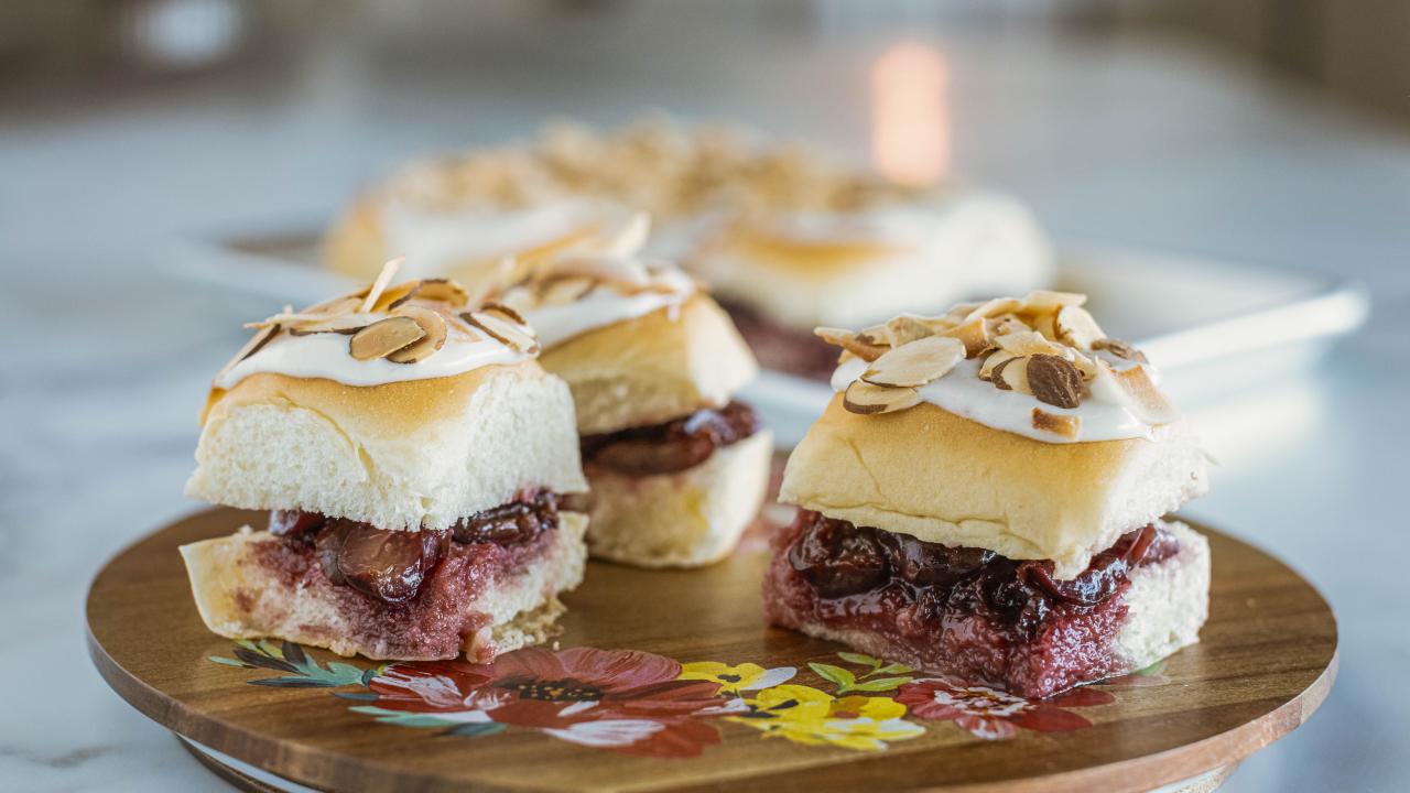 Glazed Cherry Almond Rolls Recipe | Ree Drummond | Food Network