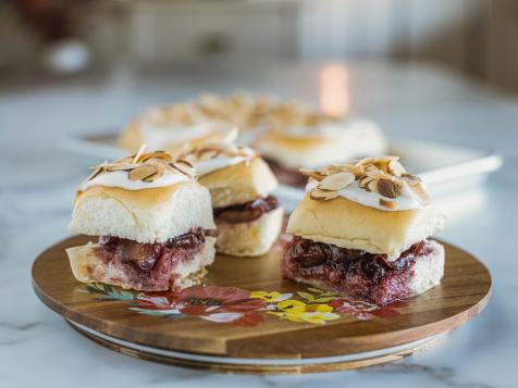 Glazed Cherry Almond Rolls