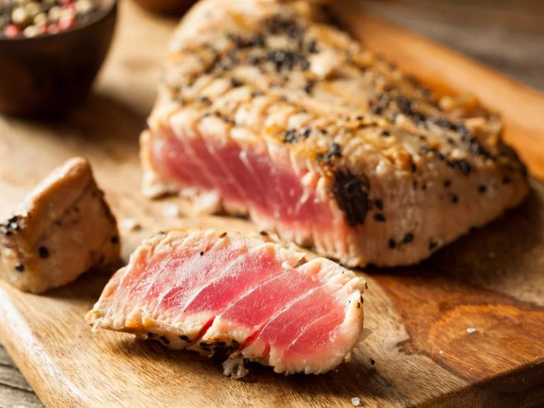Homemade Grilled Sesame Tuna Steak with Soy Sauce