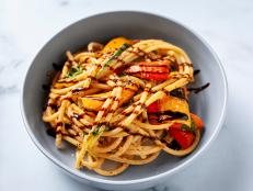 Roasted Pepper Pasta is not just easy, it&rsquo;s bold, beautiful, served in one pan and absolutely delicious. The sauce is baked in the oven rather than on the stovetop &mdash; a style of cooking that Ree is really enjoying right now.