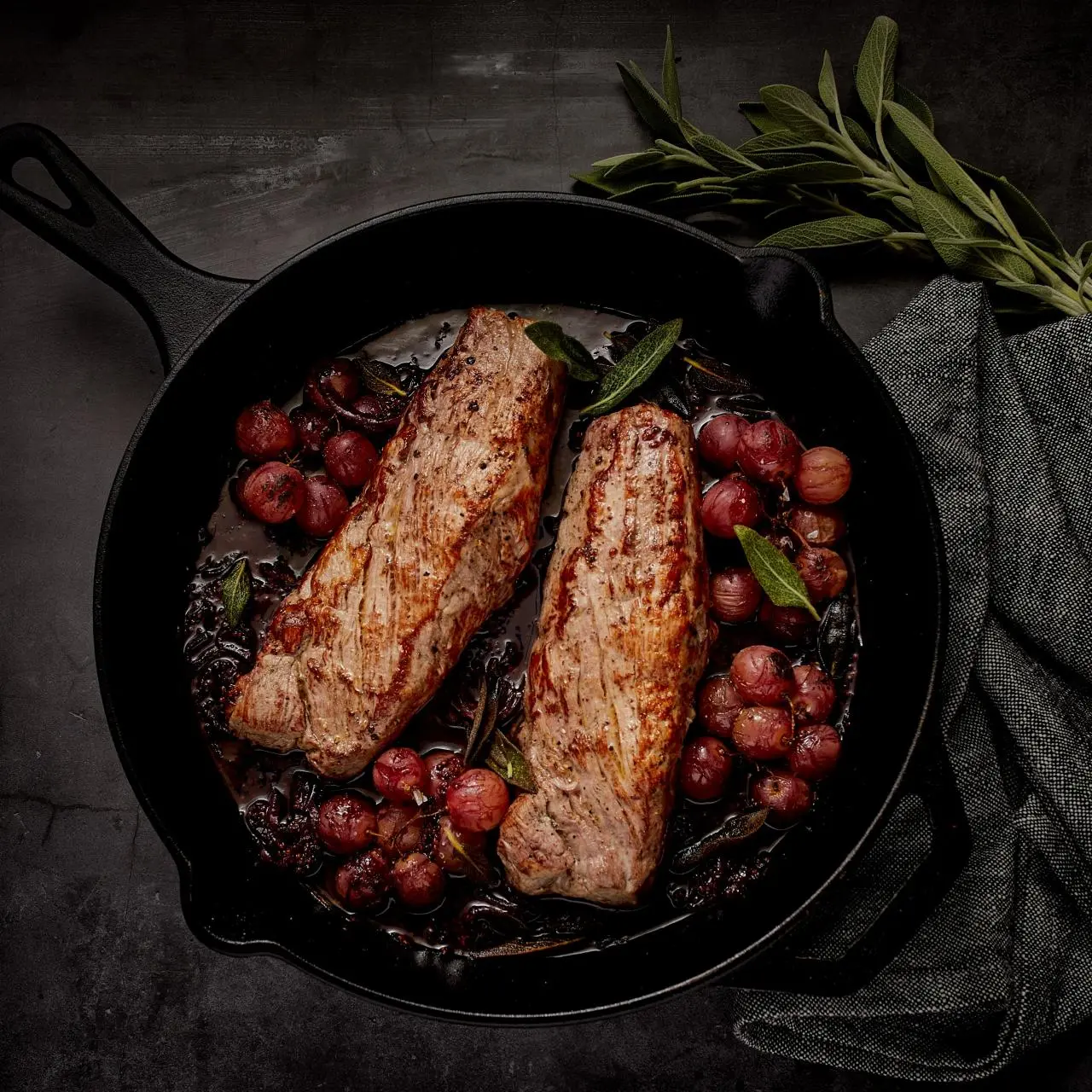 Red wine marinade for pork top