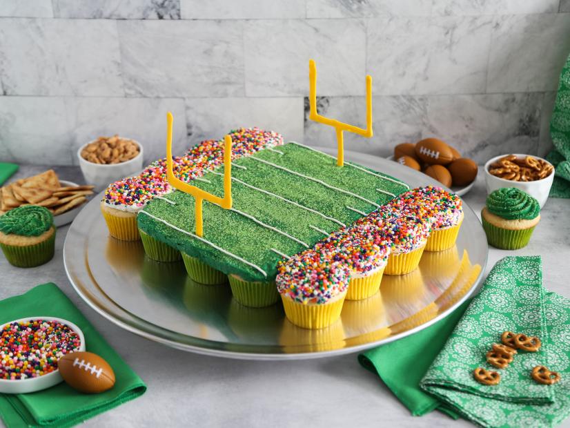 Football Stadium Pull Apart Cupcake Cake Recipe | Heather Baird | Food ...