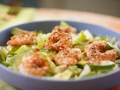 Alex Guarnaschelli's Shrimp and Chopped Iceberg Salad with Ginger Beauty, as seen on The Kitchen, Season 33.