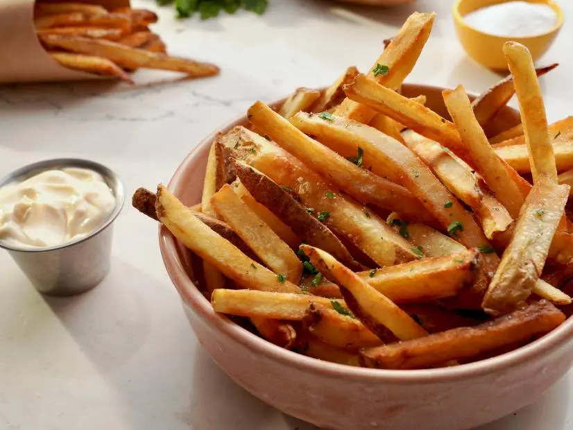 Beauty shot of Molly Yeh's Good Bistro Fries, as seen on Girl Meets Farm Season 12.