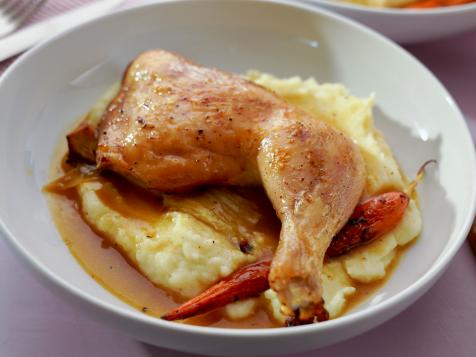 Crispy Roasted Chicken with Carrots and Potatoes